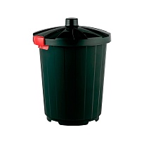Мусорный бак с крышкой на колесах 105 л темно-зеленый 105 темно-зеленый в Ноябрьске