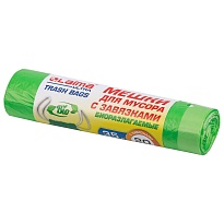 Мешки для мусора 35 л, биоразлагаемые с завязками, зеленые, в рулоне 20 шт., ПНД, 14 мкм, 600х500 мм, LAIMA ULTRA, 607688 в Ноябрьске Мешки для мусора 35 л, биоразлагаемые с завязками, зеленые, в рулоне 20 шт., ПНД, 14 мкм, 600х500 мм, LAIMA ULTRA, 607688 в Ноябрьске