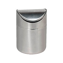 Урна для мусора 1,2 л настольная, с качающейся крышкой, нержавеющая сталь, матовая в Ноябрьске