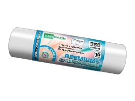 Мешки для мусора 360 л, белые, в рулоне 10 шт., ПВД 65 мкм, 1400х1000 мм, PREMIUM+, 3601015302 в Ноябрьске