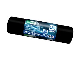 Мешки для мусора 180 л, ароматизированные, черные, в рулоне 10 шт., ПВД, 30 мкм, 1100х930 мм, PROFESSIONAL, 1801044 в Ноябрьске