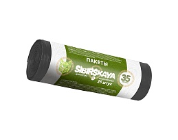 Мешки для мусора 30 л, черные, в рулоне 25 шт., ПНД, 7 мкм, 580х480 мм, SIBIRSKAYA, 101-003 S в Ноябрьске