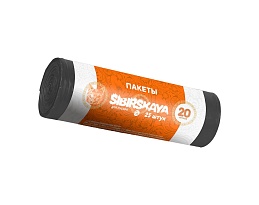 Мешки для мусора 20 л, черные, в рулоне 25 шт., ПНД, 6 мкм, 420х450 мм, SIBIRSKAYA, 101-001 S в Ноябрьске