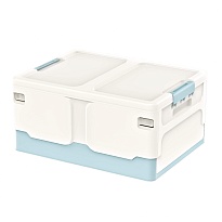 Ящик пластиковый складной белый, дно голубое, 480х360х240 мм в Ноябрьске