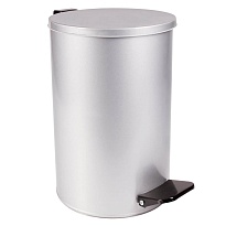 Ведро для мусора с педалью, усиленное, Титан, 10 л, серое, оцинкованная сталь в Ноябрьске