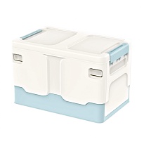 Ящик пластиковый складной белый, дно голубое, 370х240х240 мм в Ноябрьске Ящик пластиковый складной белый, дно голубое, 370х240х240 мм в Ноябрьске