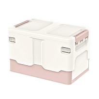Ящик пластиковый складной белый, дно розовое, 370х240х240 мм в Ноябрьске