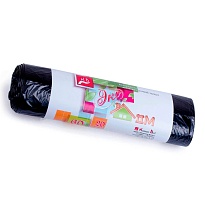 Мешки для мусора 60 л, черные, в рулоне 20 шт., ПНД, 7 мкм, 700х600 мм, Концепция Быта ЭкоДом, 601349 в Ноябрьске