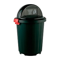 Мусорный бак с крышкой - клавишей на колесах 105 л темно-зеленый 105 темно-зеленый в Ноябрьске Мусорный бак с крышкой - клавишей на колесах 105 л темно-зеленый 105 темно-зеленый в Ноябрьске