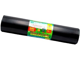 Мешки для мусора 280 л, ароматизированные, черные, в рулоне 10 шт., ПВД 110 мкм, 1400х930 мм, Добрыня, Dob28010black в Ноябрьске Мешки для мусора 280 л, ароматизированные, черные, в рулоне 10 шт., ПВД 110 мкм, 1400х930 мм, Добрыня, Dob28010black в Ноябрьске