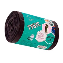 Мешки для мусора 12 л, черные, в рулоне 30 шт., ПНД, 6 мкм, 550х320 мм, Концепция Быта Tubus, 604936 в Ноябрьске