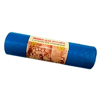 Мешки для мусора 100 л, с завязками, синие, в рулоне 10 шт., ПВД, 40 мкм, 840х670 мм, Концепция Быта Vitalux, 604933 в Ноябрьске Мешки для мусора 100 л, с завязками, синие, в рулоне 10 шт., ПВД, 40 мкм, 840х670 мм, Концепция Быта Vitalux, 604933 в Ноябрьске